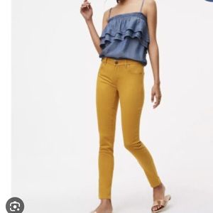 Loft Mustard yellow skinny jeans